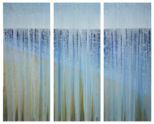 Rained Out Beach Day (Triptych) by Rachel Brask