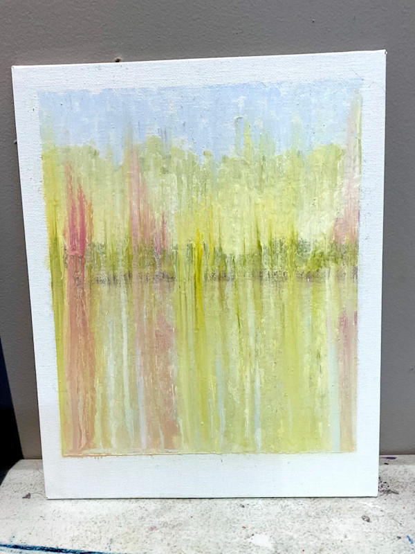 Spring Rainy Reflections Study 2 (yellows) by Rachel Brask