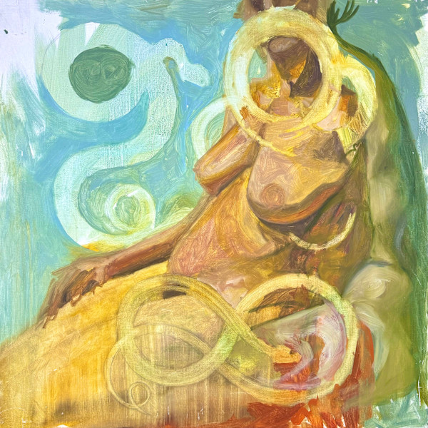 FIGURE STUDY WITH SNAKES by Isabelle Klauder