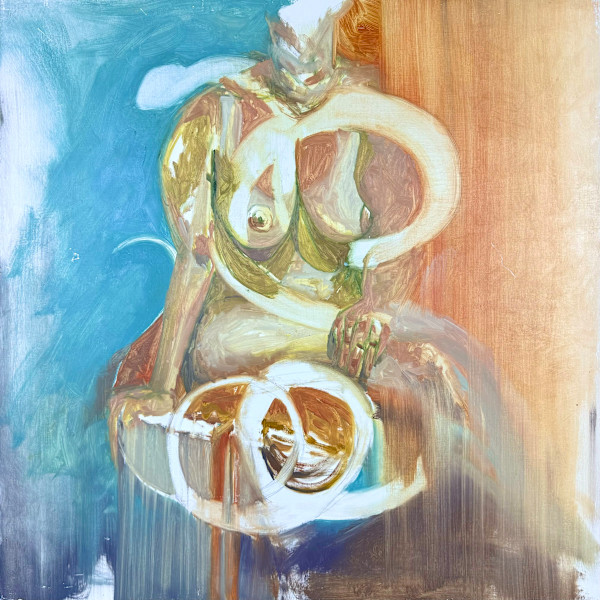FIGURE STUDY WITH SNAKES II by Isabelle Klauder