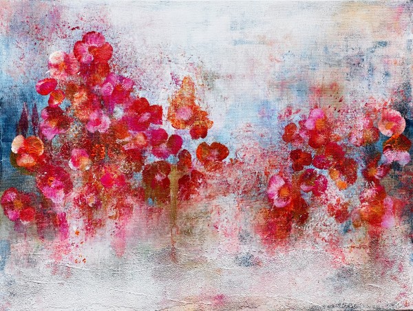 Floral Tapestry on Canvas 1 by Paula Holliday