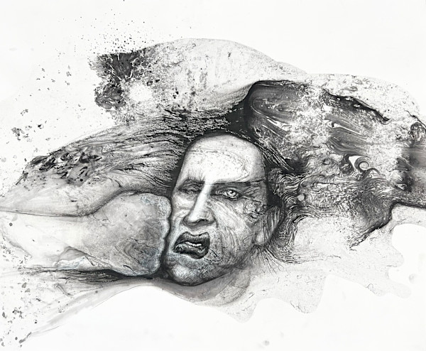 Ink drawing by Glen Ronald