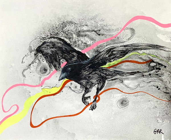 Ink drawing by Glen Ronald