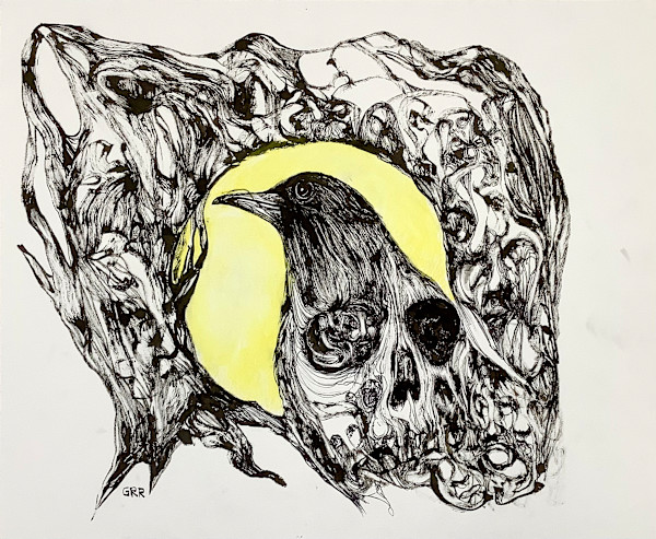 Ink drawing by Glen Ronald