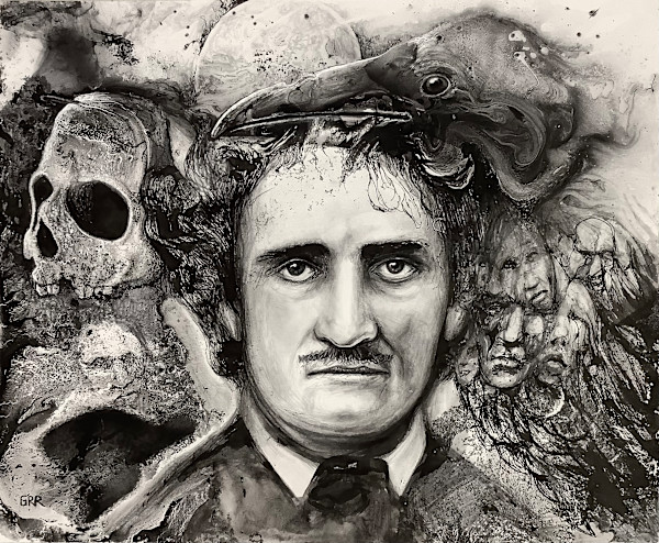 Portrait of Edgar Allan Poe by Glen Ronald