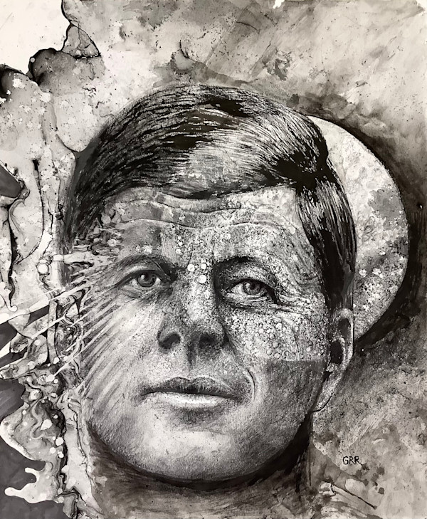Portrait of John F Kennedy by Glen Ronald