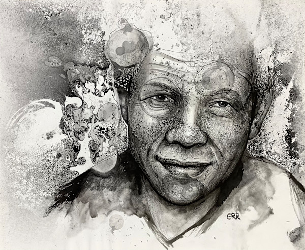 Portrait of Nelson Mandela by Glen Ronald