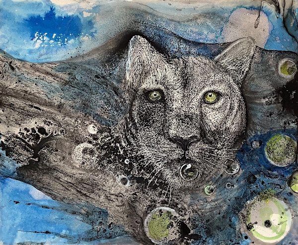 Ink drawing by Glen Ronald