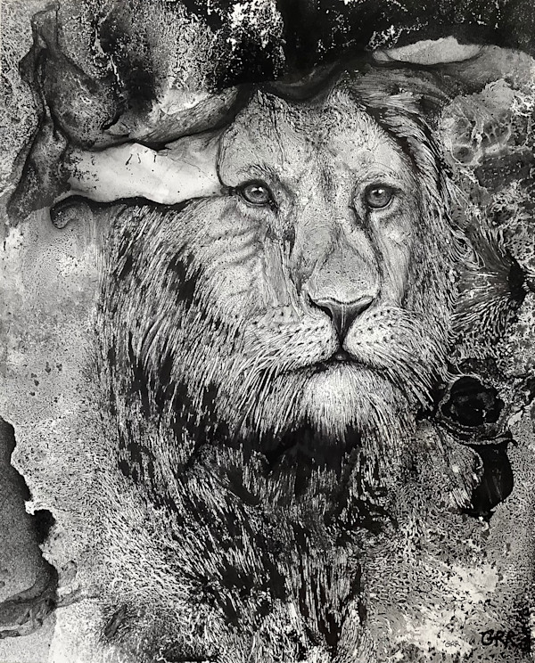 Ink drawing by Glen Ronald