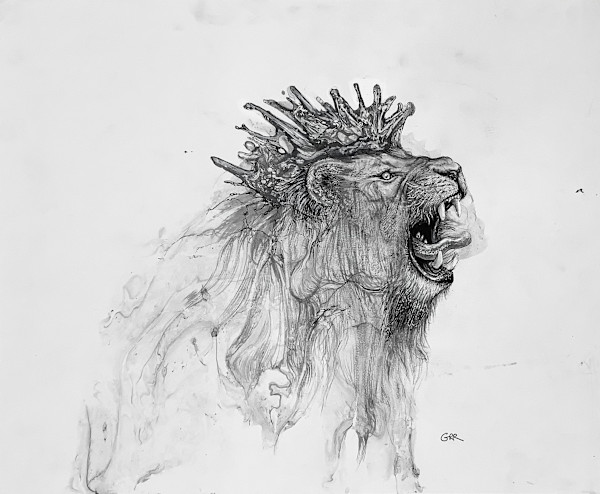 Ink drawing by Glen Ronald