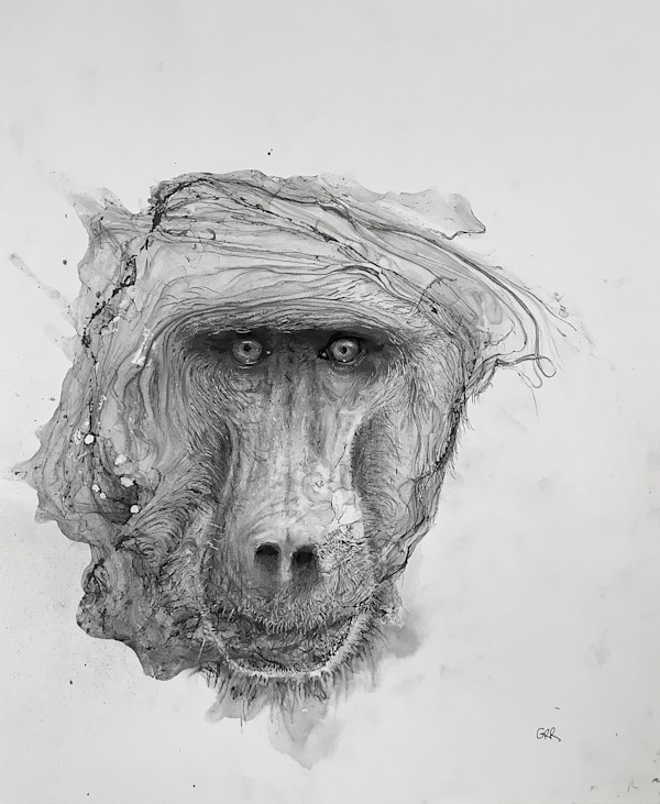 Ink drawing by Glen Ronald