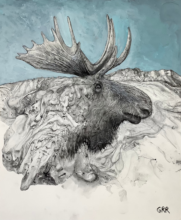 Ink drawing by Glen Ronald