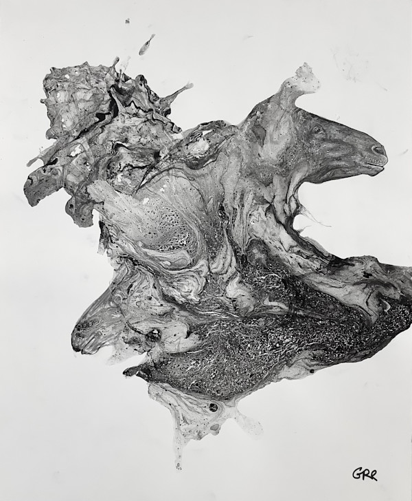 Ink drawing by Glen Ronald