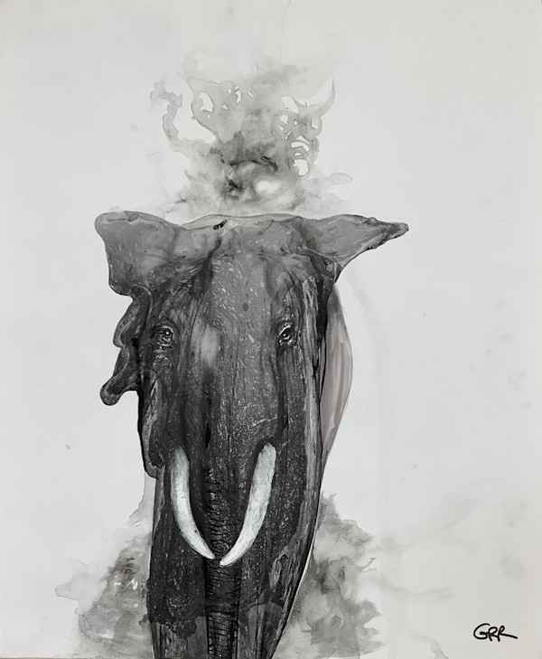 Ink drawing by Glen Ronald