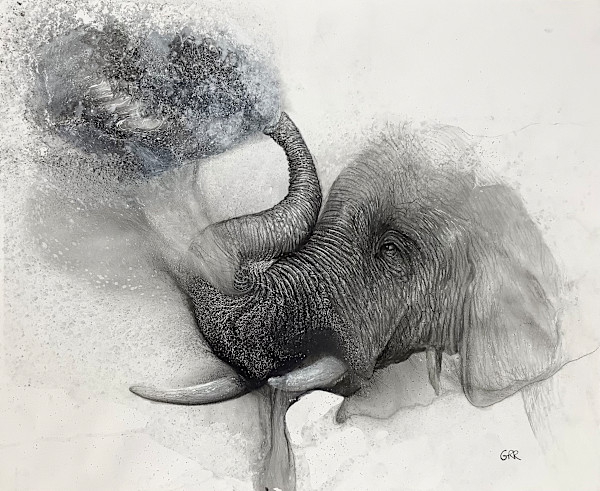 Ink drawing by Glen Ronald