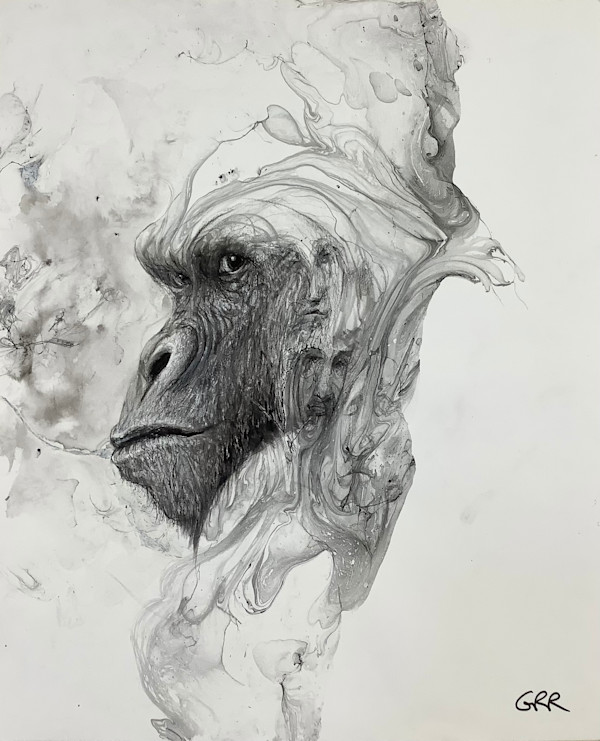 Ink drawing by Glen Ronald