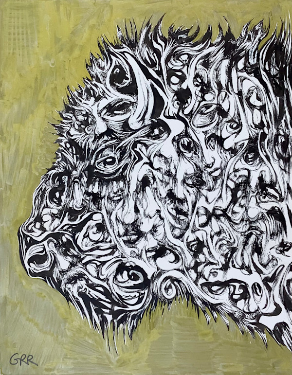 Ink drawing by Glen Ronald