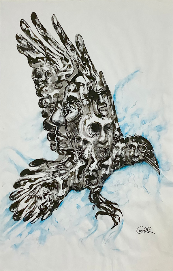 Ink drawing by Glen Ronald