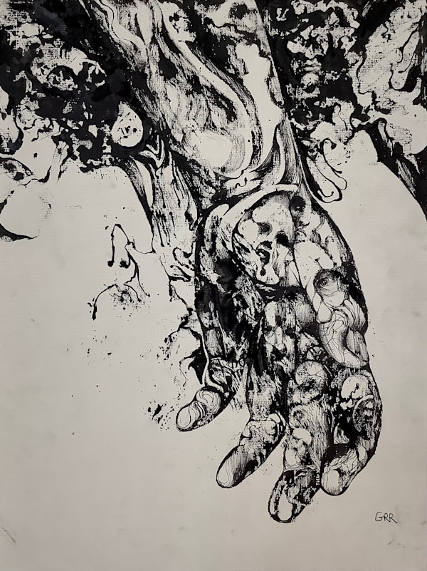 Ink drawing by Glen Ronald