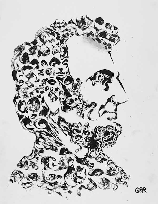 Ink drawing by Glen Ronald