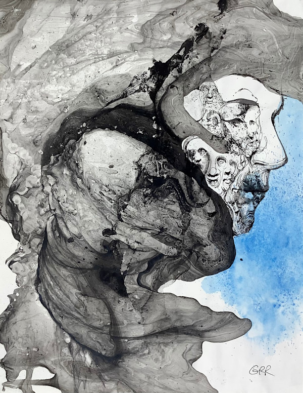 Ink drawing by Glen Ronald