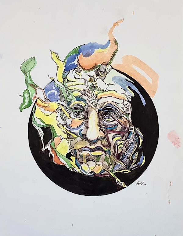 Ink drawing by Glen Ronald