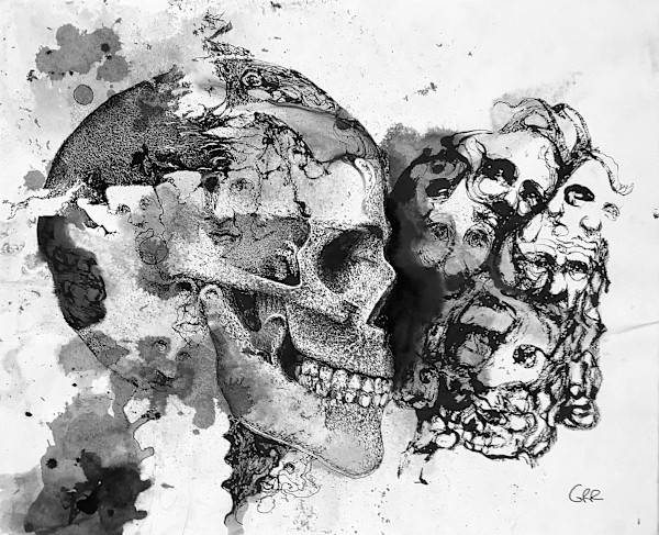 Ink drawing by Glen Ronald