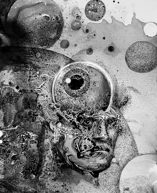 Ink drawing by Glen Ronald