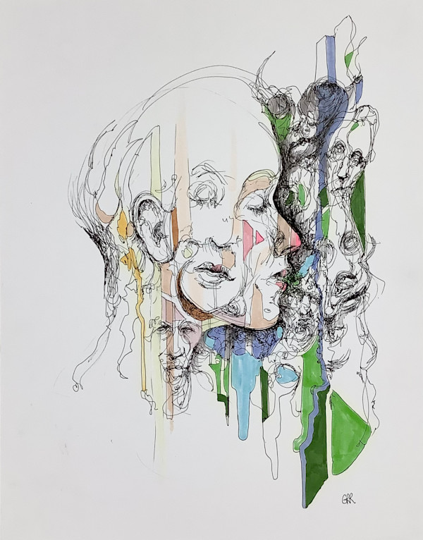 Ink drawing by Glen Ronald