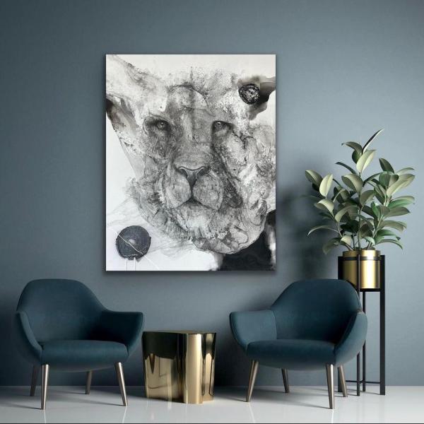 New Lion Painting by Glen Ronald