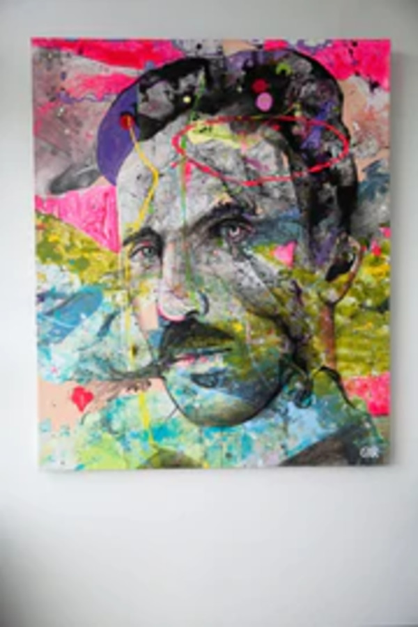 Portrait of Nikola Tesla by Glen Ronald