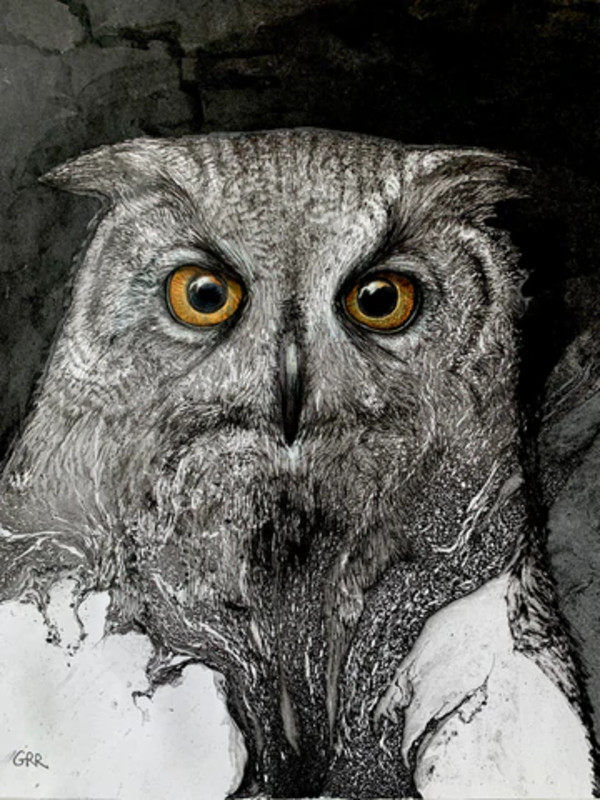 Owl painting by Glen Ronald