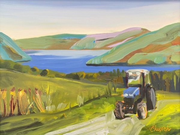 Blue Tractor by Maureen Church