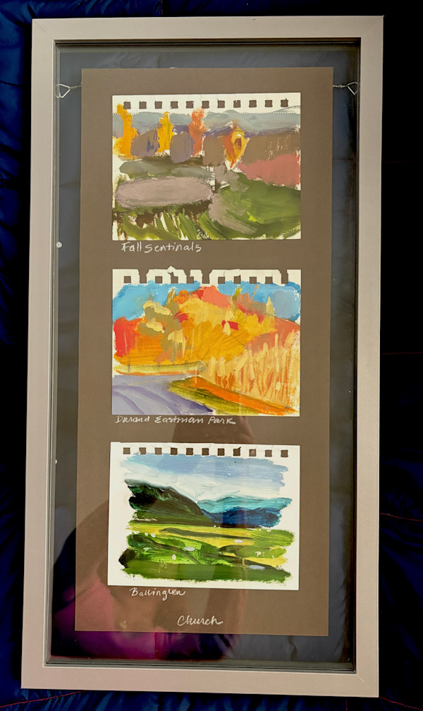 Plein Air Sketches #1 Fall Sentinals, Durand Eastman Park, Ballinglen by Maureen Church