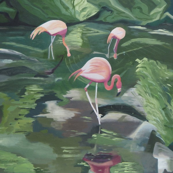 Flamingo Flirting