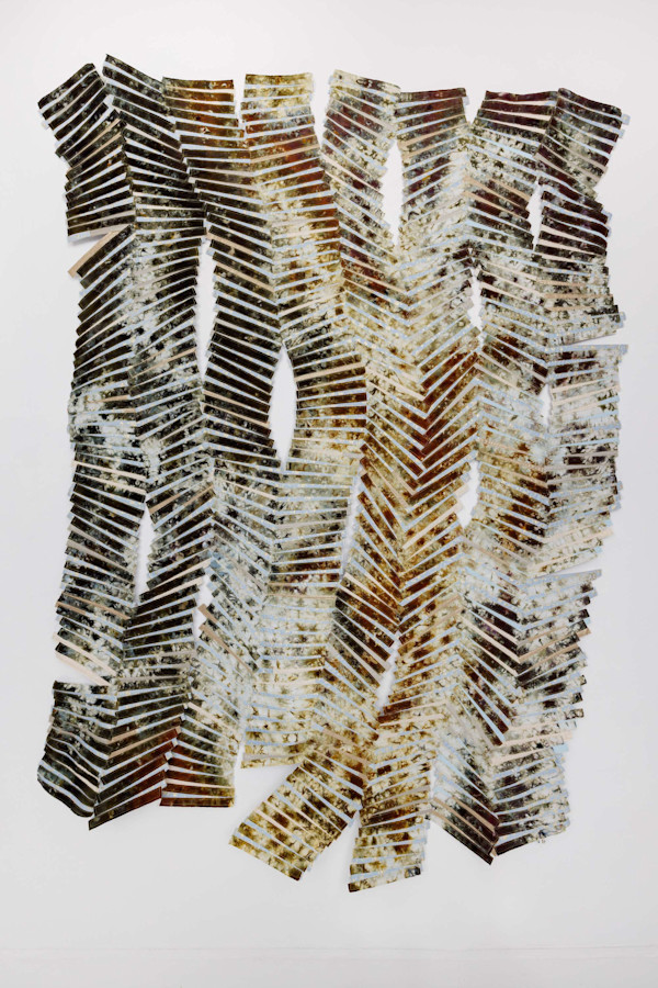 Pieced Landscape  65 (Gold Roses) by Regina Durante Jestrow, Image 1.
