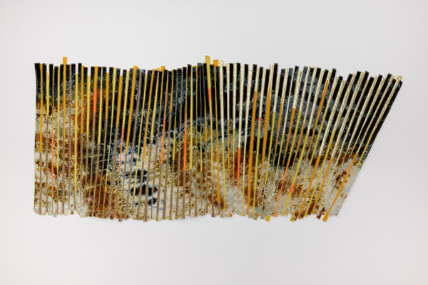 Pieced Landscape 40 (Mangos at Midnight) by Regina Durante Jestrow, Image 11.