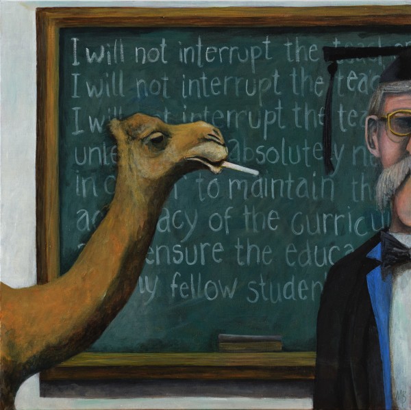 A challenge to authority: a camel interrupts by Michael Bourke