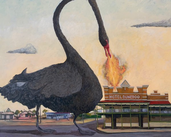 Black Swan incident in Dunedoo by Michael Bourke
