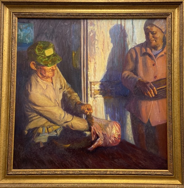 Cajun Trapper Skinning Nutria that Was Raiding His Neighbor's Crayfish by Bob Graham