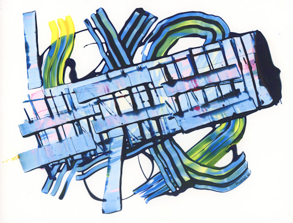 Blue Bridge by Phoebe Bradbury