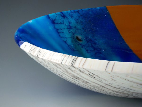 Blue Galaxy Quadrant Bowl by Karen Wallace