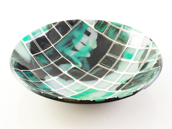 Jade Drizzle Ink Collection Bowl by Karen Wallace