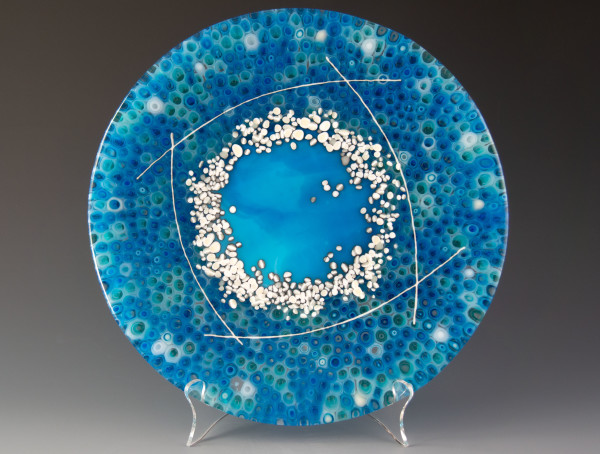Tropical Ocean Pebble Ring Platter by Karen Wallace