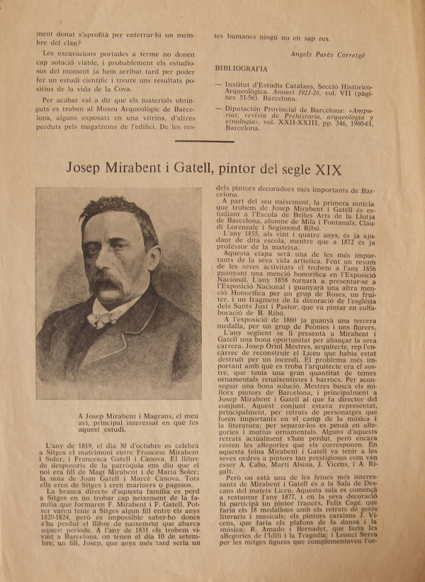 Article Mirabent by Josep Mirabent i Gatell