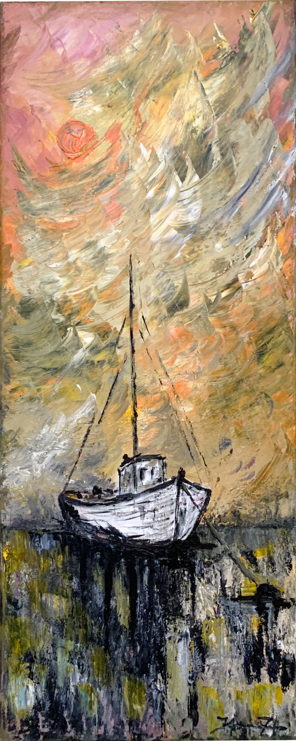 Barca en calma by Josep Aragonés Zafra