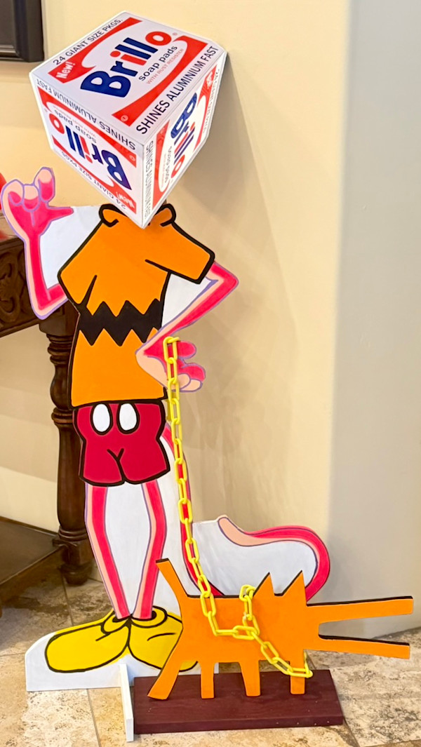 ART IDOL #7: MR BRILLO HEAD WALKS FIDO by Curtis Dickman, Image 1.