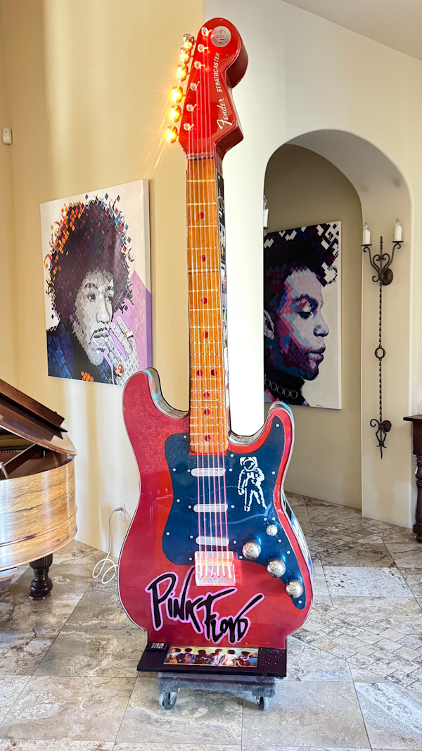 PINK FLOYD DARK SIDE OF THE MOON FENDER STRATOCASTER GUITAR by Curtis Dickman