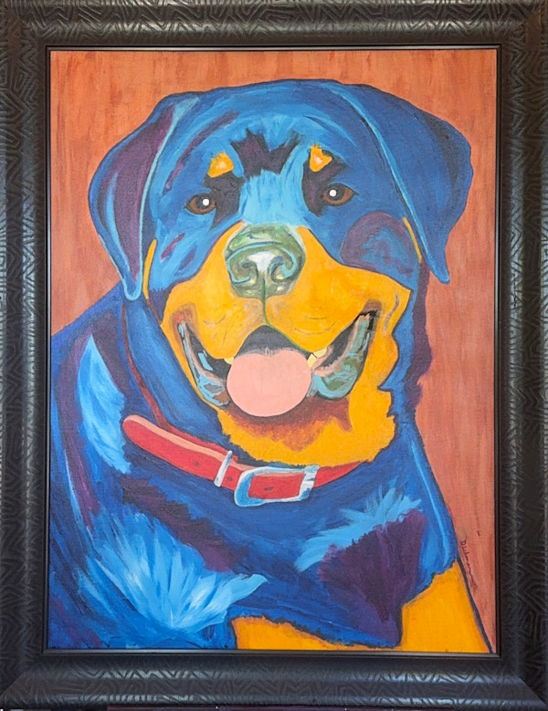 U CAN TEACH AN OLD DAWG NEW TRICKS (Original Painting) by Curtis Dickman