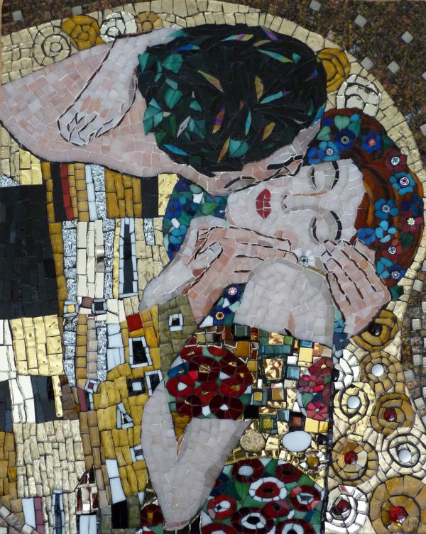 Interpretation of the Kiss by Klimt by Julie Mazzoni